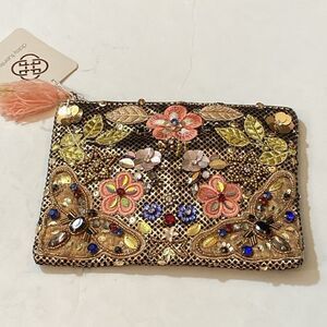 Daisy Fuentes Style Lives Within Make Up You Sequins And Embroidery Mini Bag